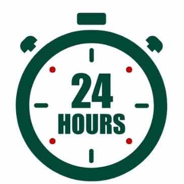24 hours protection icon