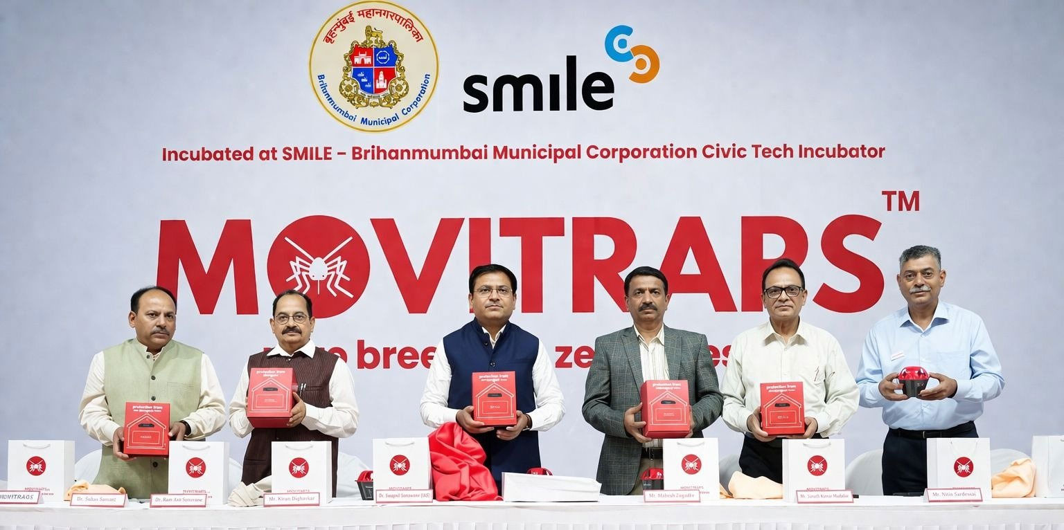 Movitraps team with Brihanmumbai Municipal Corporation SMILE civic tech incubator
